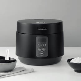 [Áp voucher 8%]  Nồi Cơm Điện LocknLock Rice Cooker 220V, 50Hz, 500W, 1.2L - Màu Đen - EJR346BLK